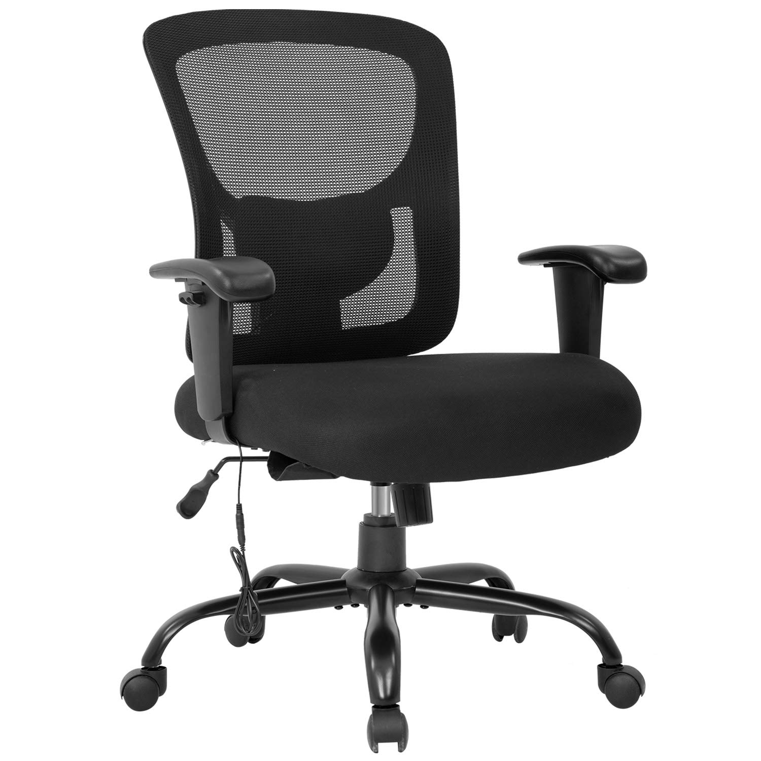 Big And Tall Office Chair 400lbs Wide Seat Mesh Desk Chair Massage