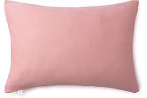 Dreamland Baby Premium Toddler Pillow and Dusty Pink Pillowcase, 13 x 18. Machine Washable, Ergonomic Kids Pillow + Ultra Soft Viscose Pillowcase. Mom-Owned US Business, Premium Materials