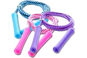 GiftExpress Adjustable Size Colorful Jump Rope for Kids and Teens - Outdoor Indoor Fun Games Skipping Rope Exercise Fitness Activity and Party Favor
