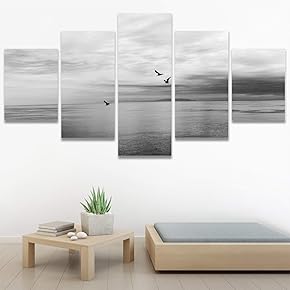 SIGNWIN 5 Panel Canvas Wall Art Birds Soaring...