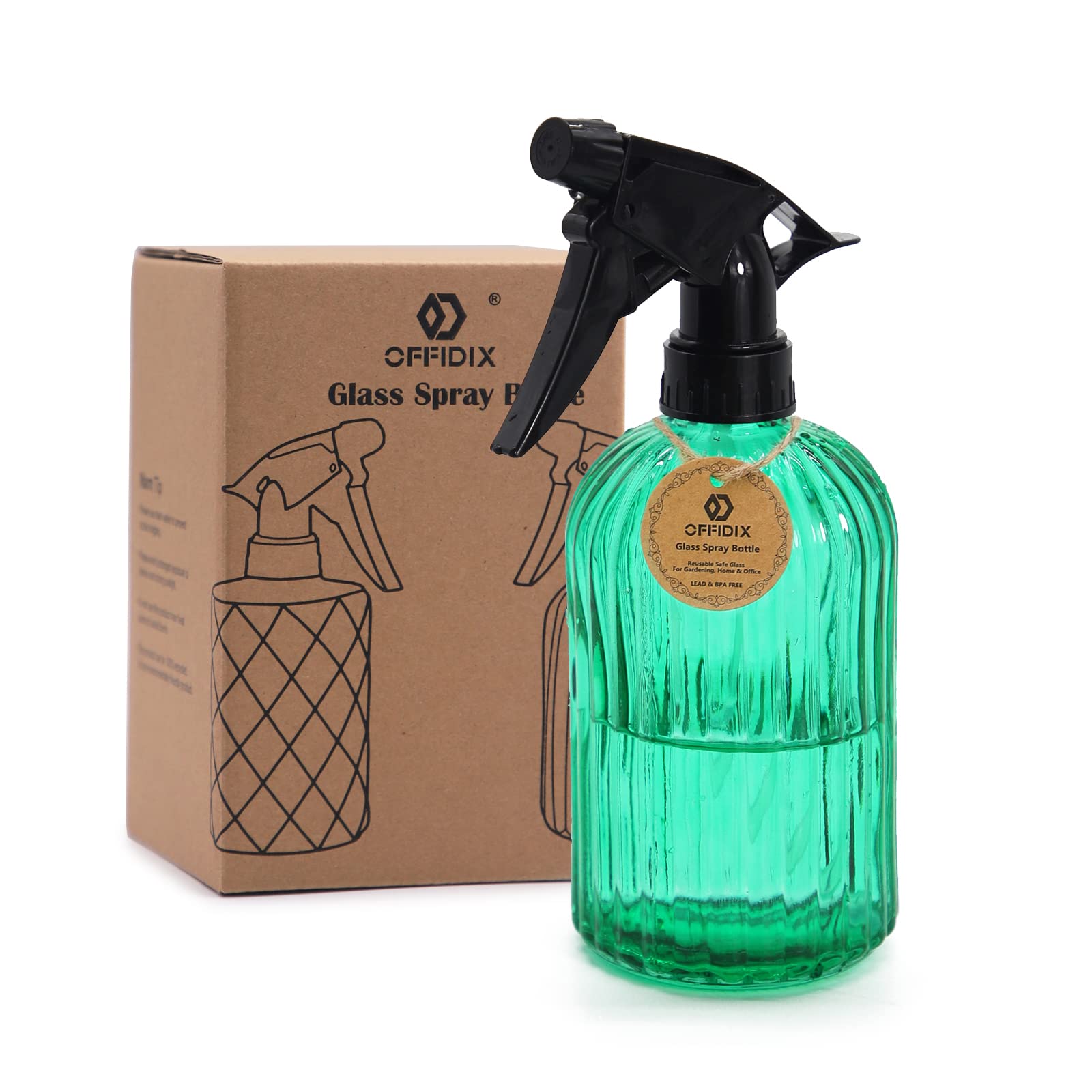 Photo 1 of ** SIMILAR ** OFFIDIX PLASTIC Spray Bottle, Fine Mist Plant Mister Handheld Pressure Spray Bottles,0.4L/13.5oz Watering Can with Adjustable Nozzle for Outdoor Indoor Gardening and Cleaning Work (Green)