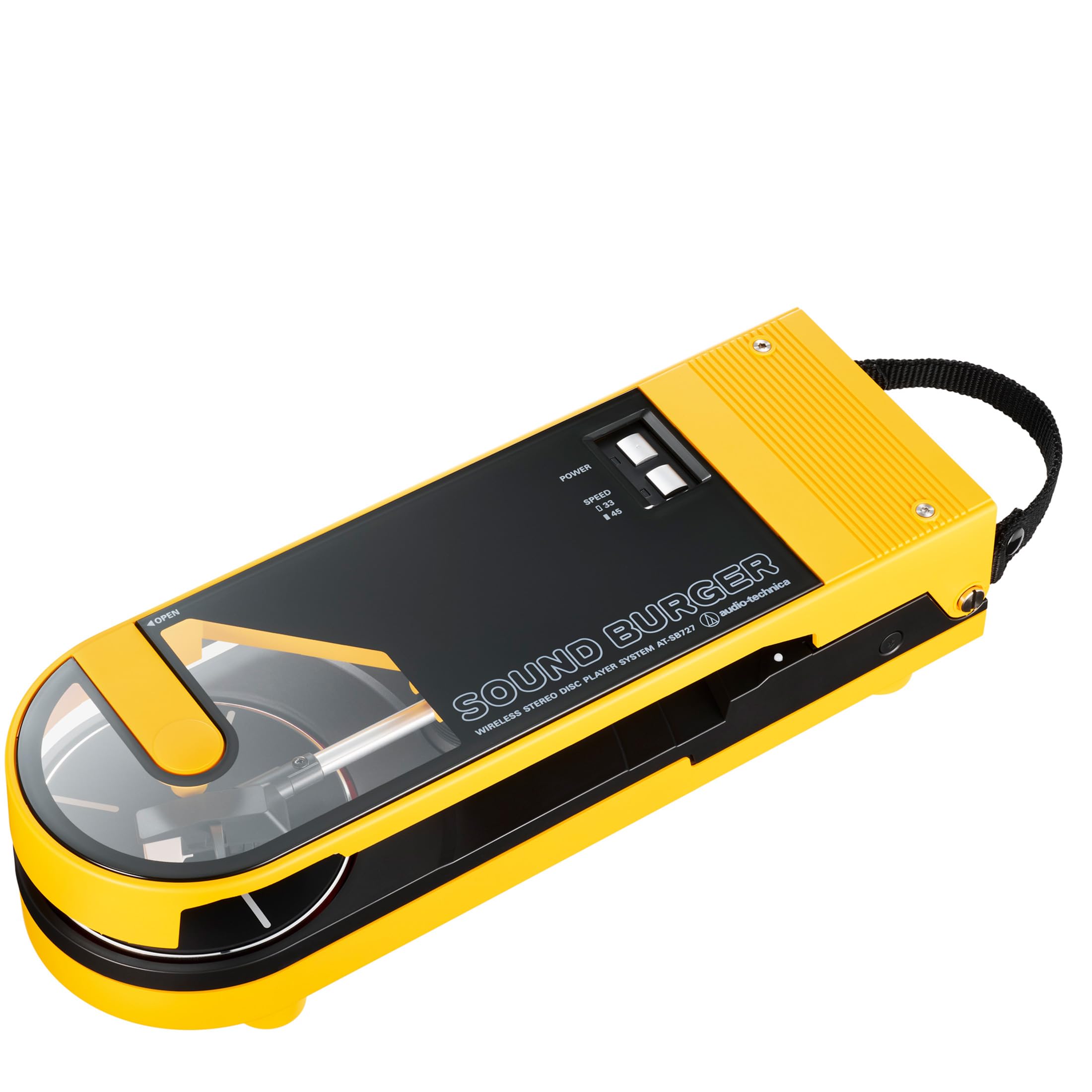 オーディオテクニカ AT-SB727 YL ワイヤレス レコードプレーヤー AT-SB727 サウンドバーガー ポータブル 小型 軽量 USB充電 Bluetooth ベルトドライブ【国内正規品】イエロー商品画像
