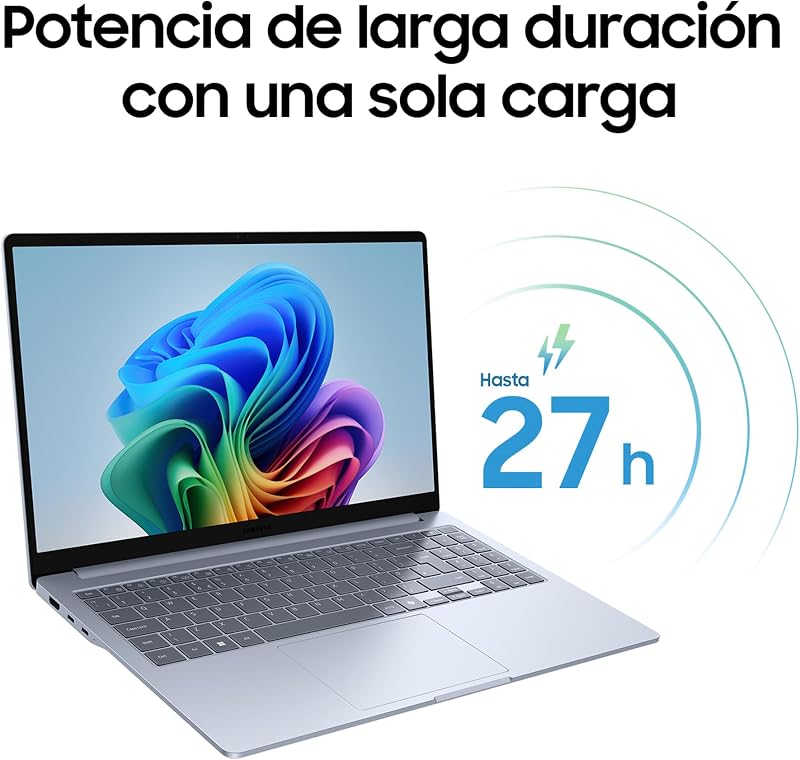 Galaxy Book4 Edge, Ordenador Portátil Ultrafino 15.6" Full HD LED, Snapdragon X 8 Core, 16GB RAM, 512GB SSD, Qualcomm Adreno, Windows 11 Home, Gris, Teclado QWERTY Español