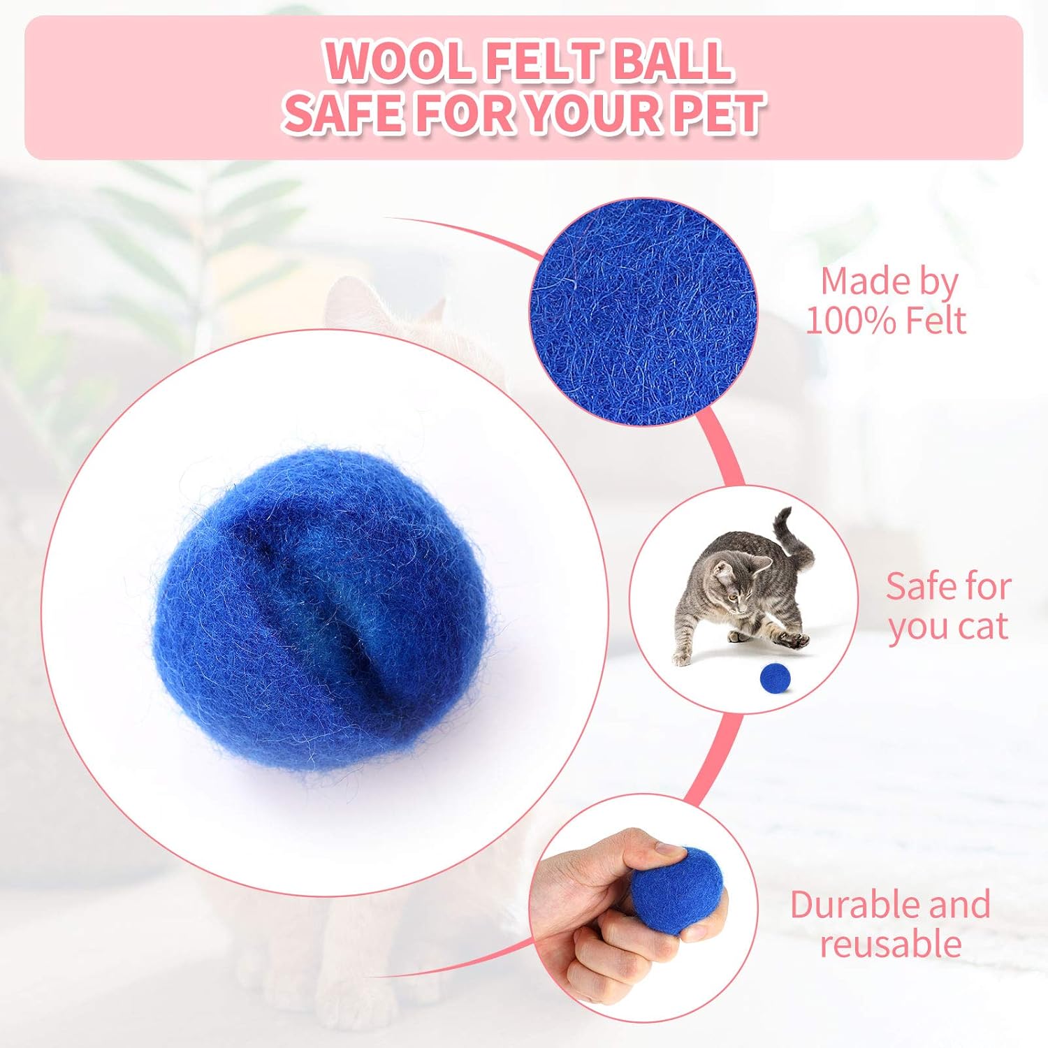 Weewooday 9 Pieces Wool Felt Ball Toys for Cats and Kittens Cat Wool Ball Toys Handmade Wool Dog Balls Colorful Soft Quiet Felted Fabric Balls for Cat Lover, Craft Supplies : Pet Supplies