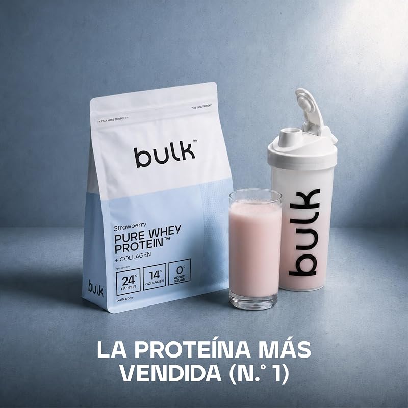 Pure Whey Protein + Colágeno, Fresa, 2kg