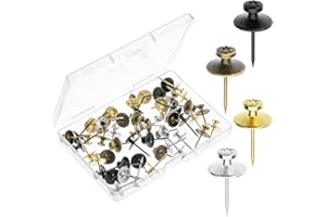 Mr. Pen- Double Headed Picture Hanging Nails, 50 Pack, Mixed Colors Picture Nails, Tacks for Wall Hangings, Wall Pins for Han