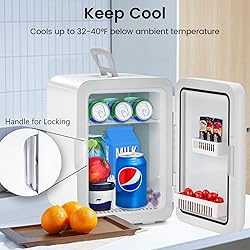 Electactic Compact Mini Fridge, 15 Can Portable