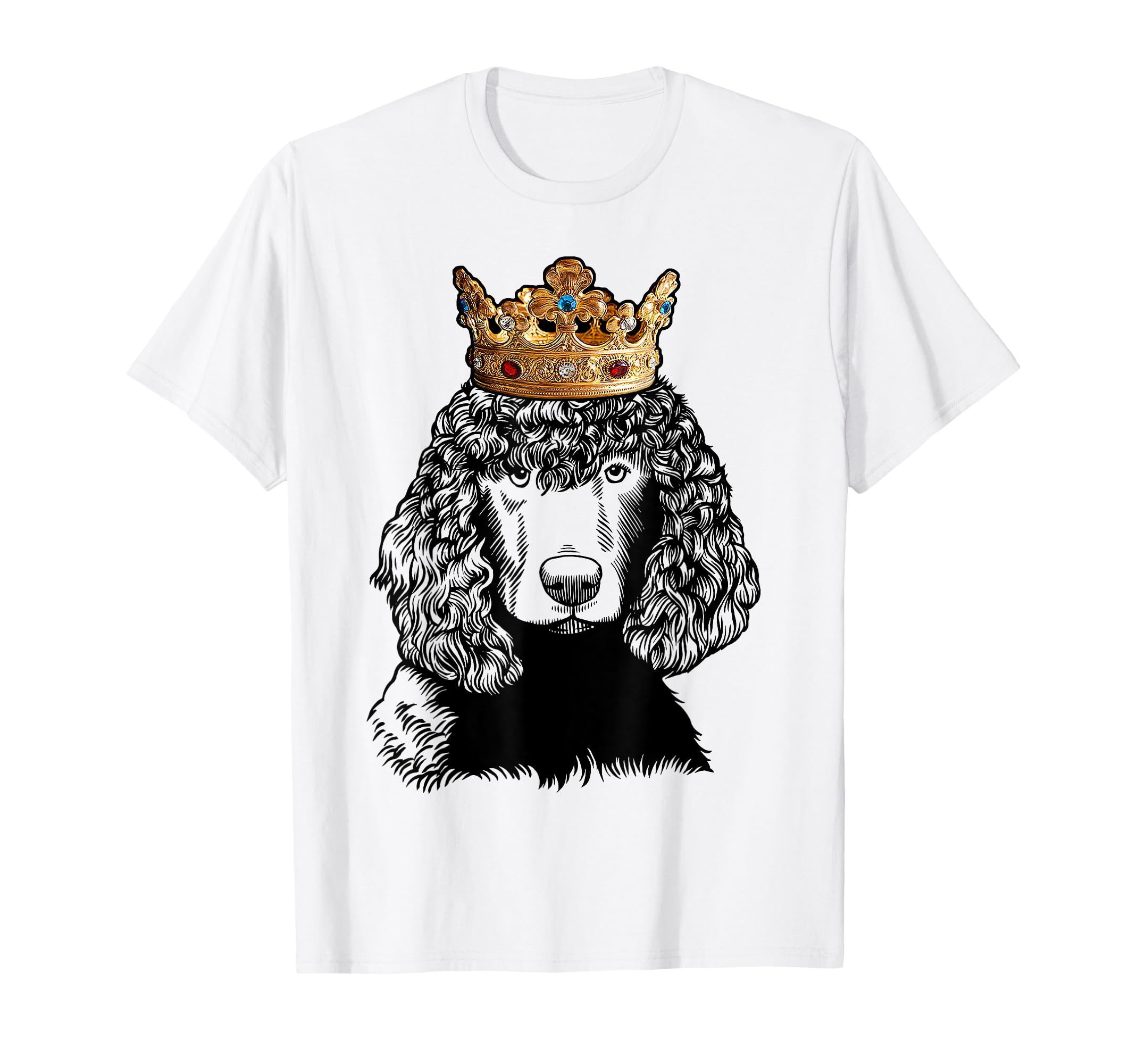 Irish Water Spaniel Dog Wearing Crown T-Shirt