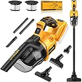 LITEKON Cordless Vacuum Compatible with 𝗗𝗘-𝗪𝗔𝗟𝗧 20V Max Battery (No Battery), Handheld Battery Powered Vacuum Cleaner for Wood Floor, Carpet, Car Cleaning, 125AW (Tool Only)