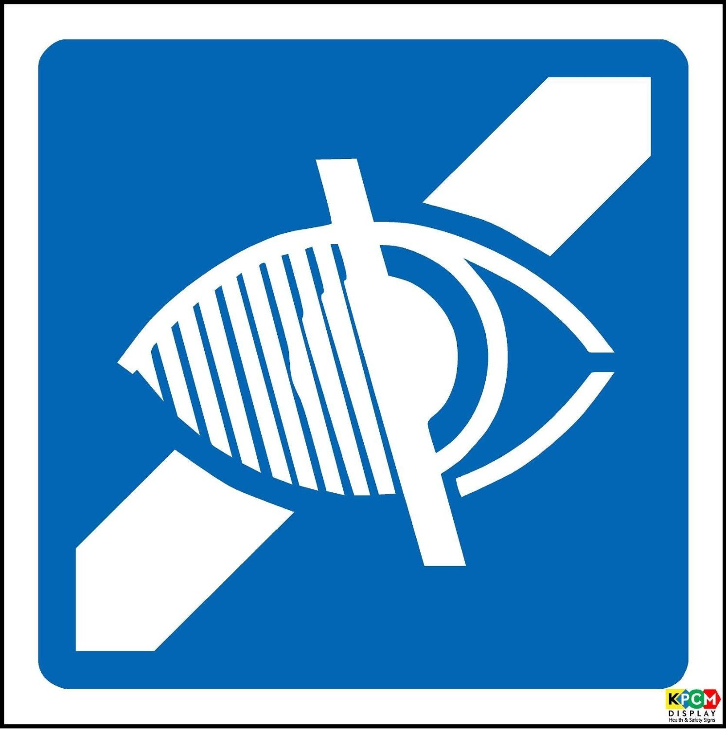 Visually Impaired Logo Safety sign 1.2mm Rigid plastic 100mm x 100mm