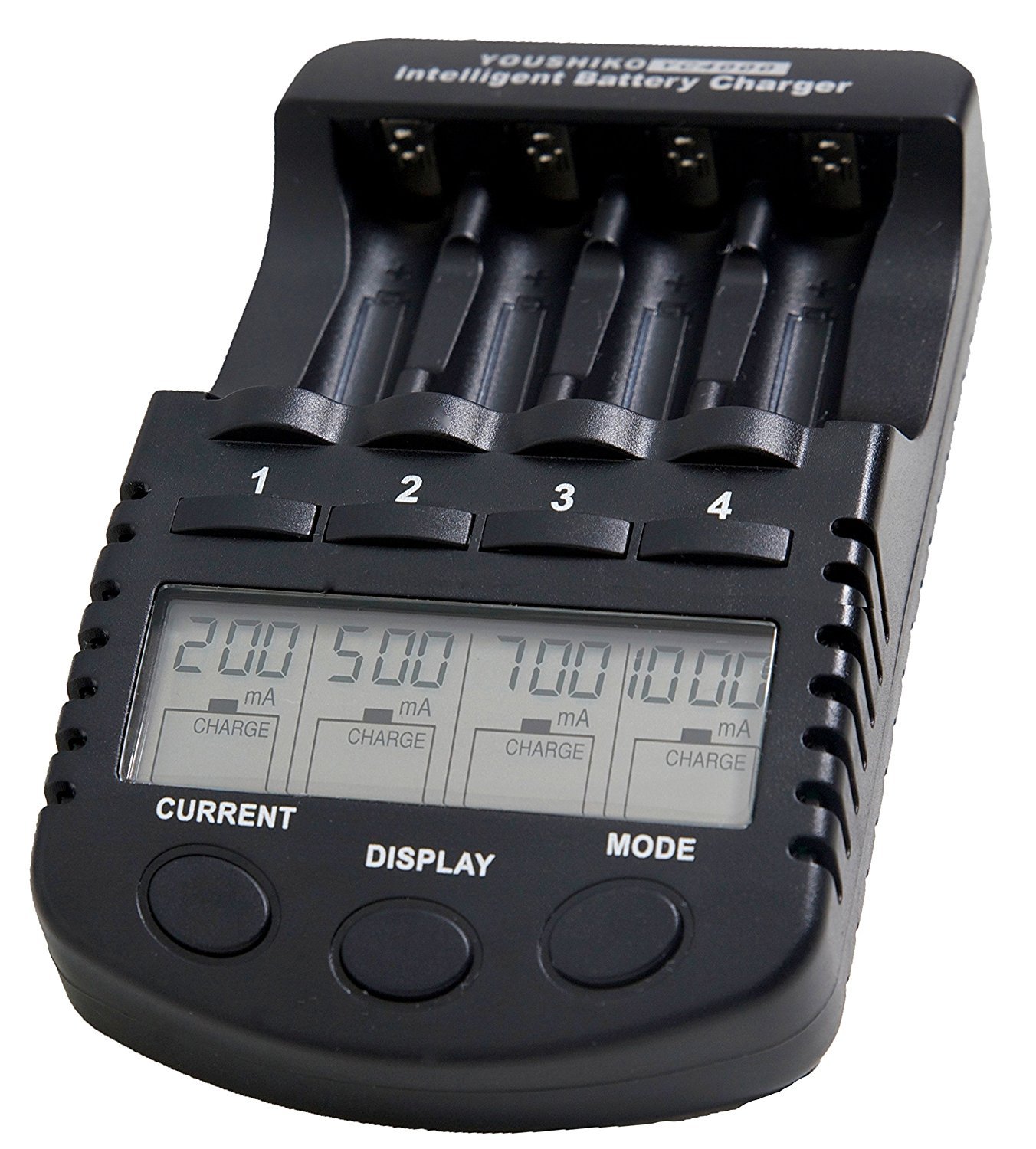Youshiko YC4000 (official uk 2026 version) intelligent aa aaa professional standard battery charger with 1000mA charge current + usb port