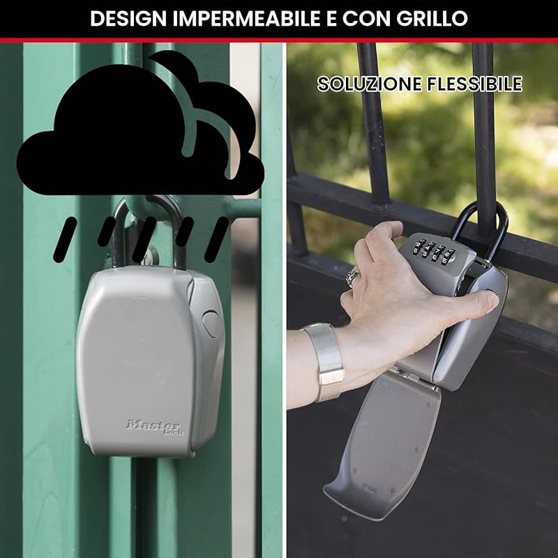 5414EURD Cassaforte per Chiavi, Sicurezza Rinforzata, con Arco, Casseta di Sicurezza per Chiavi
