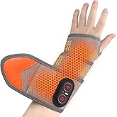 Cordless Wrist Heating Pad for Arthritis and Carpal Tunnel Relief, Hand Heating Pad with 3 Vibratiion and Heat Modes, Heated Wrist Brace for Left Right Hand