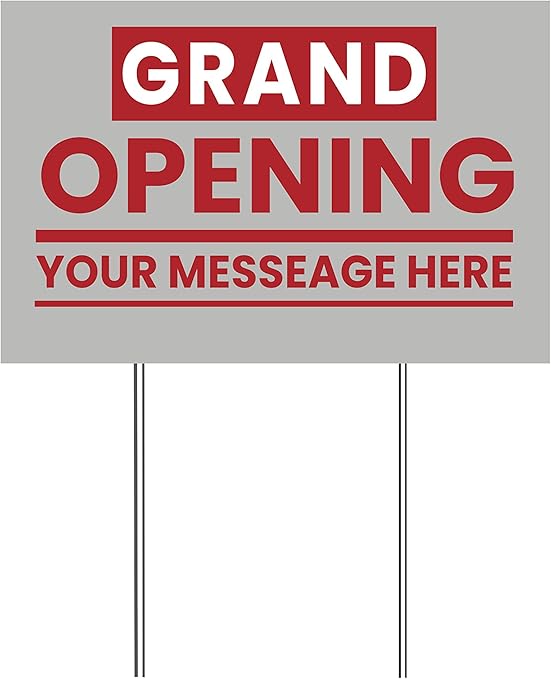 Amazon Com Banner Buzz Make It Visible Grand Opening Yard Sign