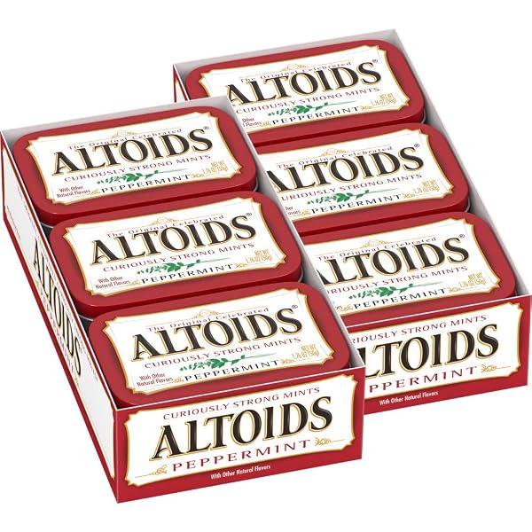 ALTOIDS CLASSIC PEPPERMINT BREATH MINTS, 1.76 OUNCE (PACK OF 12)