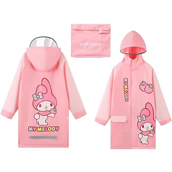 Amazon.com: Kuromi & Skull Hooded Rain Coat Jacket Poncho Outwear