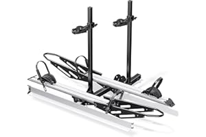 Young Electric Hitch Mount Bike Rack with Ramp, 200 lbs. Capacity for 2 E-Bikes, fits Cars, SUVs, RVs, Trailers with 2 Inch R