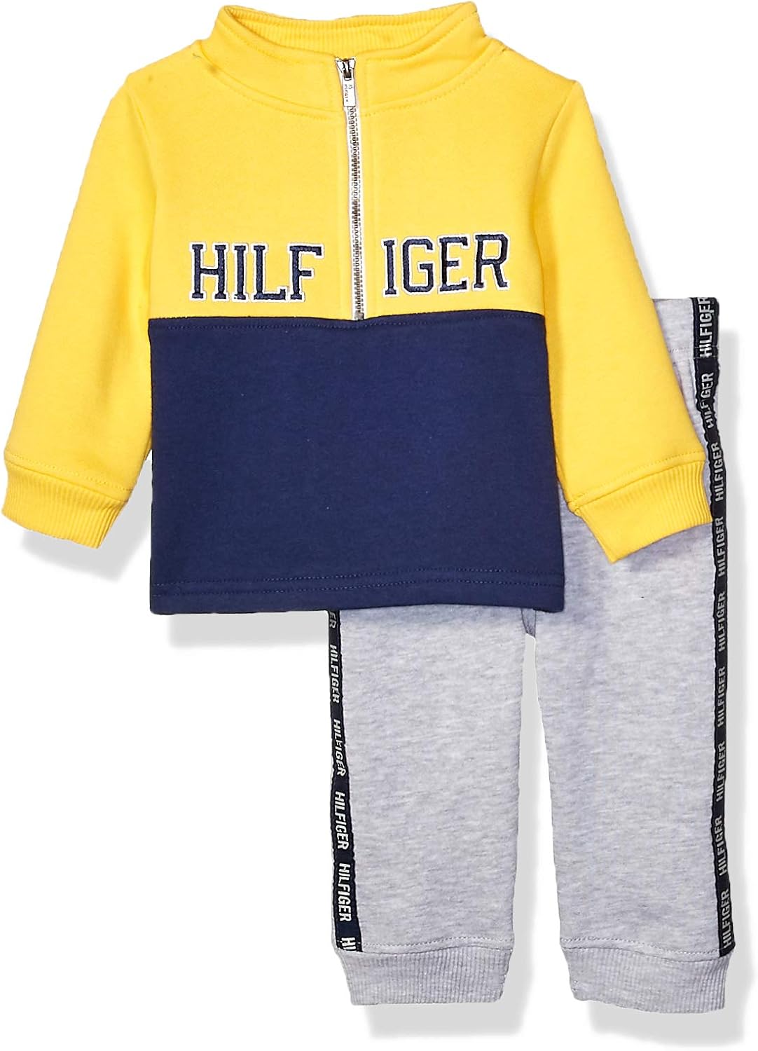 Tommy Hilfiger Baby Boys 2 Pieces Pants Set, Yellow/Navy, 24M Amazon