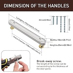 CcHhyyt 2 Pack Leather Cabinet Handle Pulls