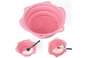 Vodolo Paint Brush Cleaner Mat,Foldable Silicone Paint Brush Cleaner Bowl,Portable Cleaning Tool for Paintbrush,Painting Artist Accessories