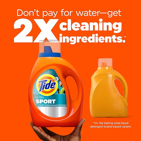 TIDE PLUS FEBREZE SPORT ODOR DEFENSE HE TURBO CLEAN LIQUID LAUNDRY DETERGENT, 84 FL OZ, 54 LOADS