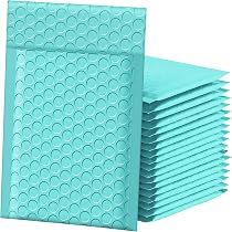 Quality Park 4x8 Bubble Mailers - Self-Seal Small Blue Padded Shipping Envelopes, 50 Per Box