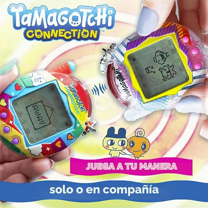 Bandai – Tamagotchi Connection Neon Planet – Animal Virtual Interactivo con conexión a Infrarrojos – Pantalla Grande en francés – Minijuegos – Juguete para niños a Partir de 6 años – 44028