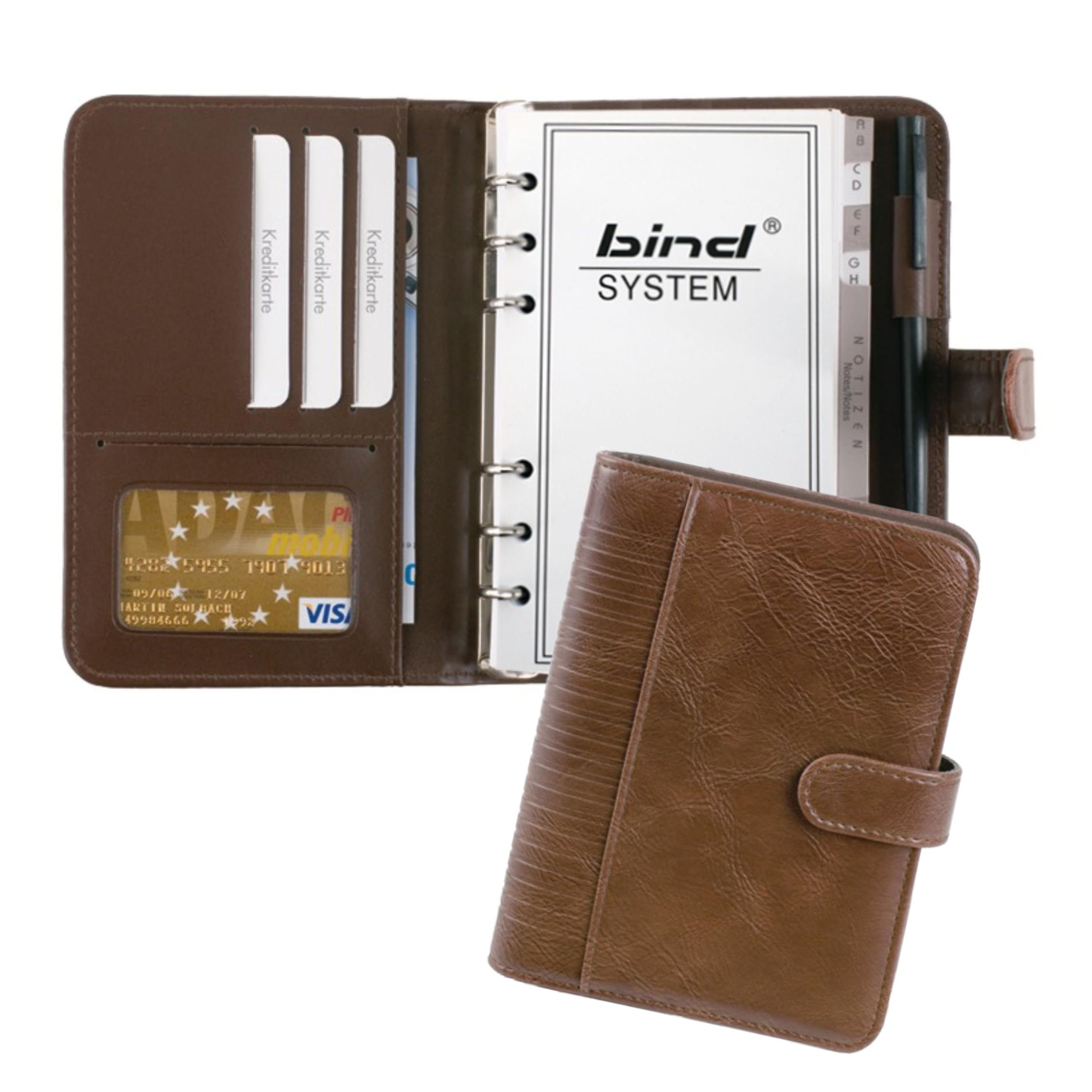 16601 Bound A6 Imitation Leather System Planner Brown