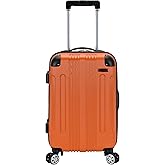 Rockland London Hardside Spinner Wheel Luggage, Orange, Carry-On 20-Inch