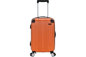 Rockland London Hardside Spinner Wheel Luggage, Orange, Carry-On 20-Inch