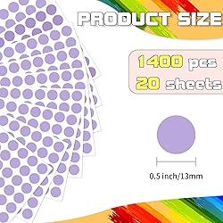 Dot Stickers,1/2 Inch Purple Circle