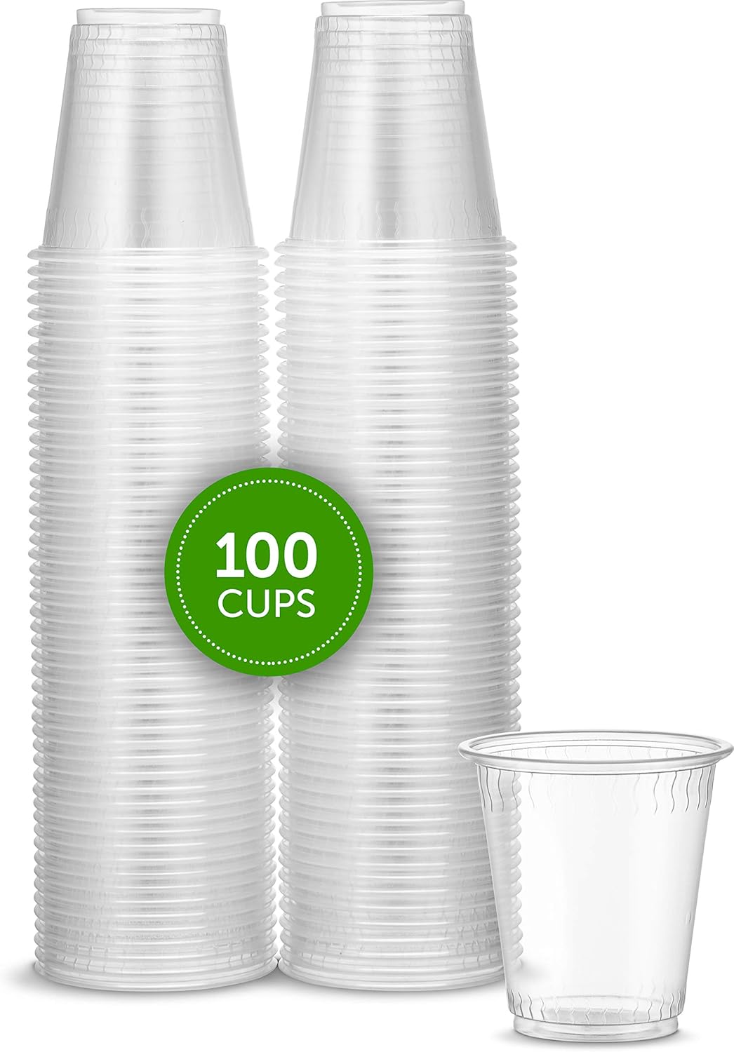 Plasticpro 3 oz Disposable Plasic Clear Drinking Cups [100 Count]