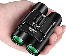 PISEZ 30X60 Compact Binoculars for Adults and Kids，Lightweight Foldable Easy Focus Small Binoculars for Bird Watching Hunting Concert Traveling Theater Opera Sightseeing