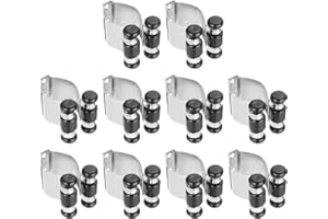 PATIKIL Metal Pool Cue Clips, 10 Pack Billiards Stick Clips Billiard Stick Rack Clip Wall Mount Cue Holder Clips, Silver Tone
