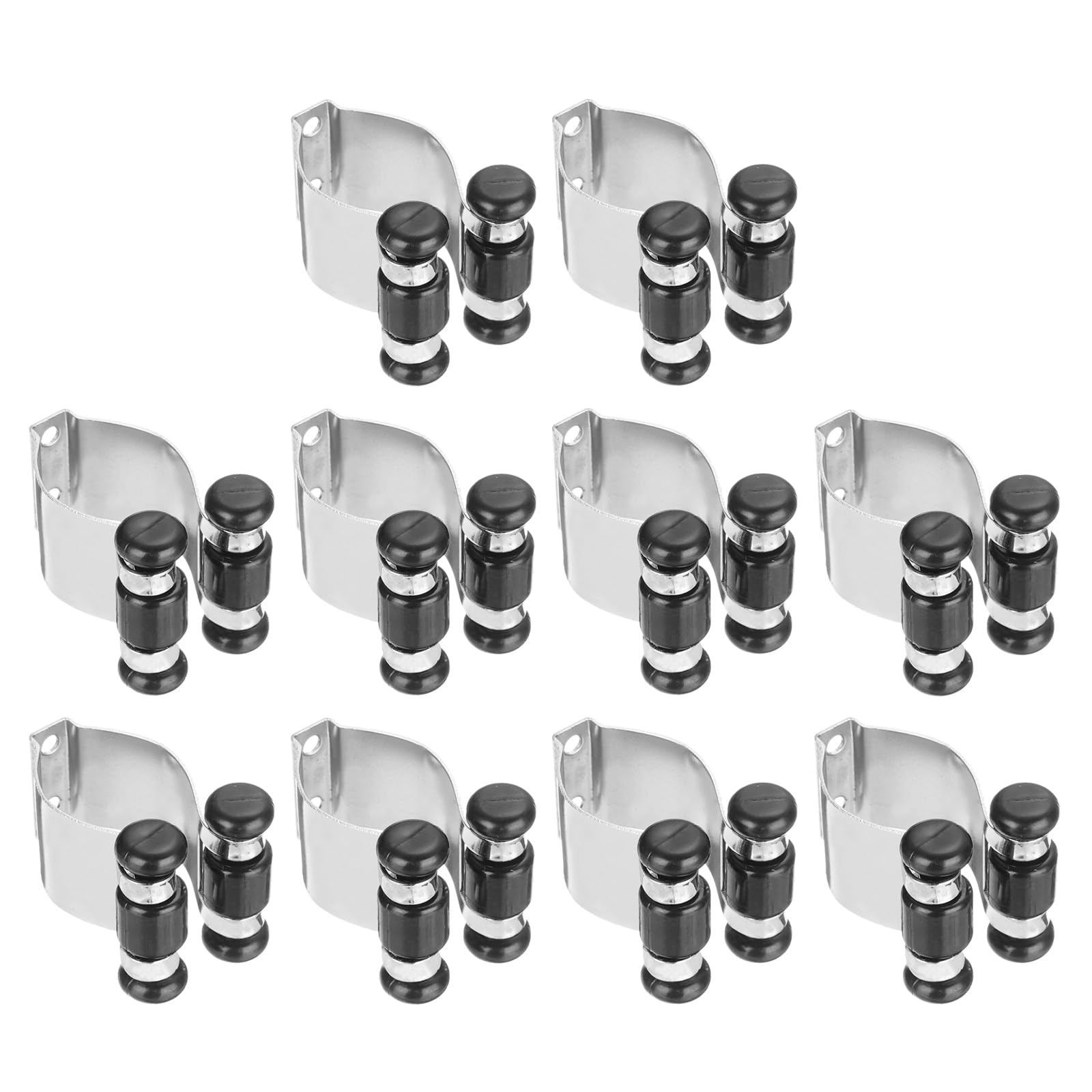 Patikil Metal Pool Cue Clips, 10 Pack Billiards Stick Rack Wall Mount Cue Holder, Silver Tone