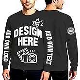 Custom Sweatshirt Men Custom Crewneck Sweatshirt Customize Text Image Logo Long Sleeve Shirt Customized for Gifts