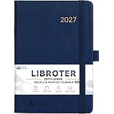 2027 Planner - Agenda Planner 2027 Weekly Monthly Planner | January 2027 - December 2027, 5.7'' x 8.4'', Thick Paper, Leather Cover, Pen Holder, Back Pocket, Perfect Daily Organizer