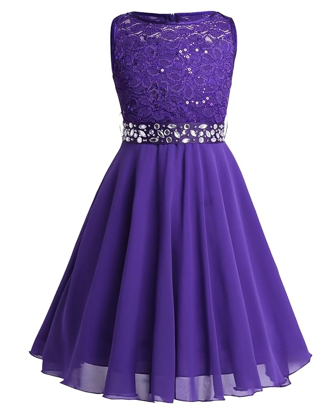 iEFiEL Sweet Prinzessin Lace Blumenmädchenkleider für Hochzeits Brautjungfern Festzug Partei Festliches Kleid Gr. 92-164