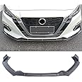 Fits 7th Nissan Altima 2019 2020 2021 2022 Front Bumper Lip Body Kit Spoiler 1 Set, Black with Carbon Fiber Pattern