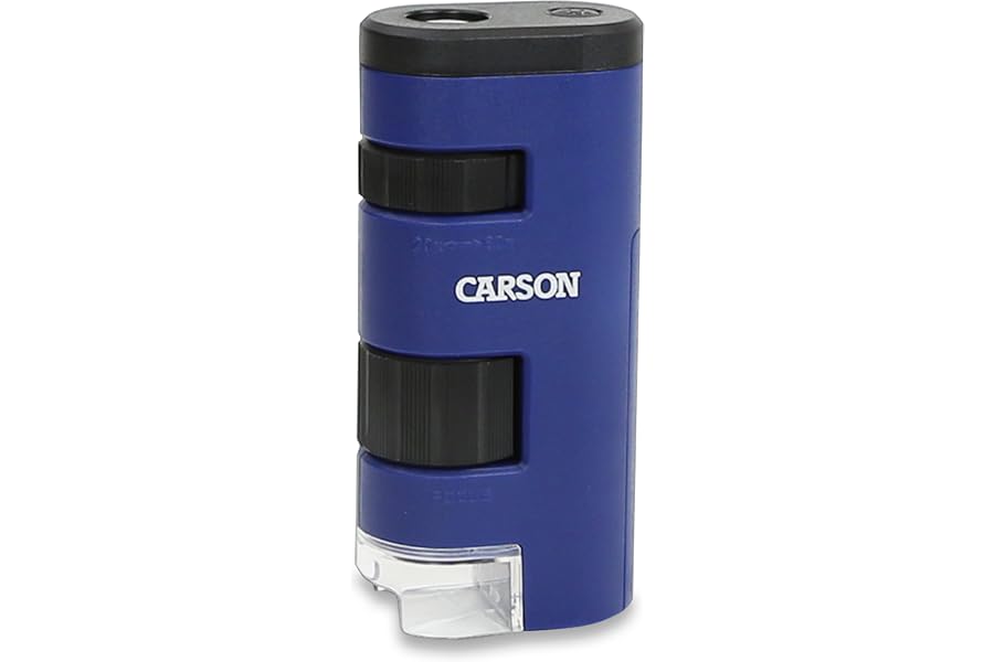 Carson Pocket Micro 20x-60x LED Pocket Microscope Handheld STEM Toy (MM-450)