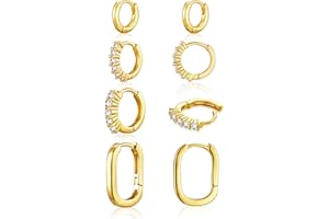 wowshow Gold Hoop Earrings for Women Chunky Hoops 14K Gold Plated Thick Hollow Tube Lightweight Earrings for Mother Birthday Gifts 20/25/30/40/50MM