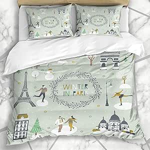 Juego De Funda Nórdica Para Ropa De Cama French Holiday Arch Christmas