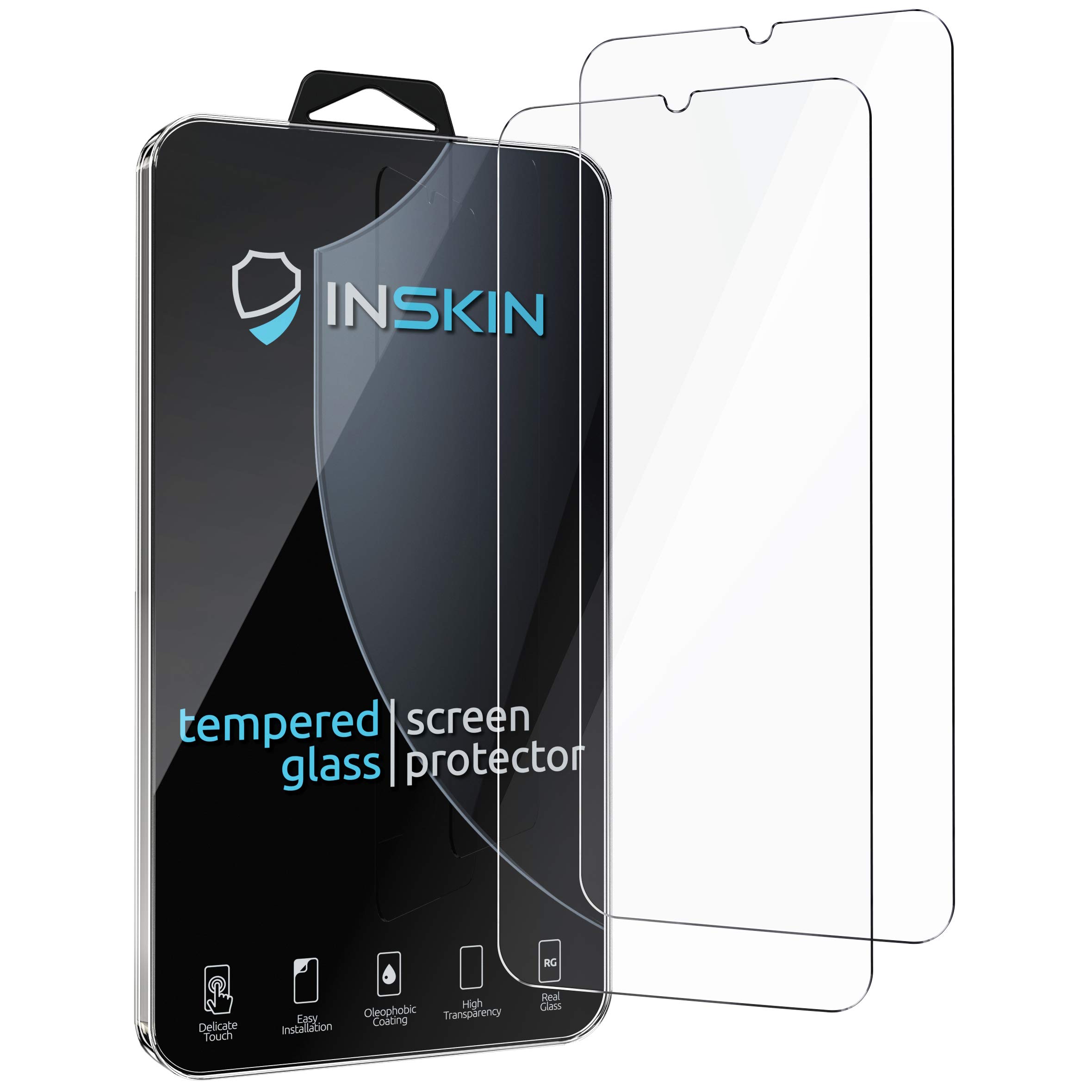 Inskin Case-Friendly Tempered Glass Screen Protector, compatible with Samsung Galaxy A50 [2019] 6.4 inch. 2-Pack.