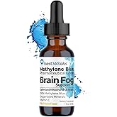 Methylene Blue Pharmaceutical Grade, USP Grade, Third-Party Tested with Vitamin C - Memory Booster - Improves Cognitive Function and Focus - Clear Thoughts and Reduced Fog - Liquid Supplement