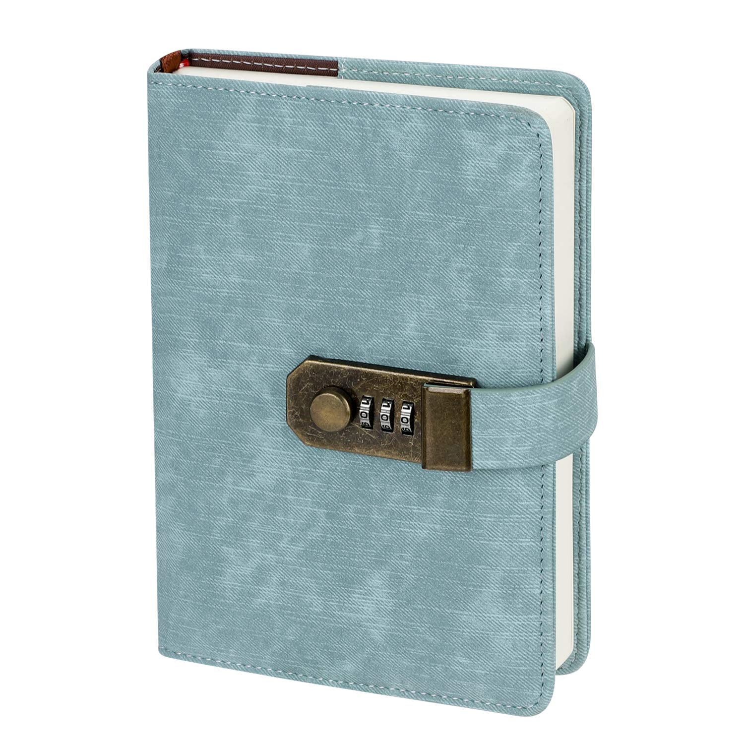 Lockable Notebook B6 Password Hardcover Planner Jotter Diary Notebook Travel Memo Journal Lined Drawing Writing Notepad 127 Pages Daily Secret Diary with Code Lock,100 gsm Paper