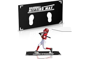 Asyxstar Baseball Hitting Mat,Indoor/Outdoor Baseball Mats For Hitting Batting Cage Softball Batter Stance Training Mat to Im
