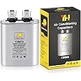 Capacitor for Air Conditioner 10 uf MFD 370 or 440 Volt VAC, CBB65 Multi-Purpose Oval Capacitor for AC Motor Run or Fan Motor Start or Condenser Straight