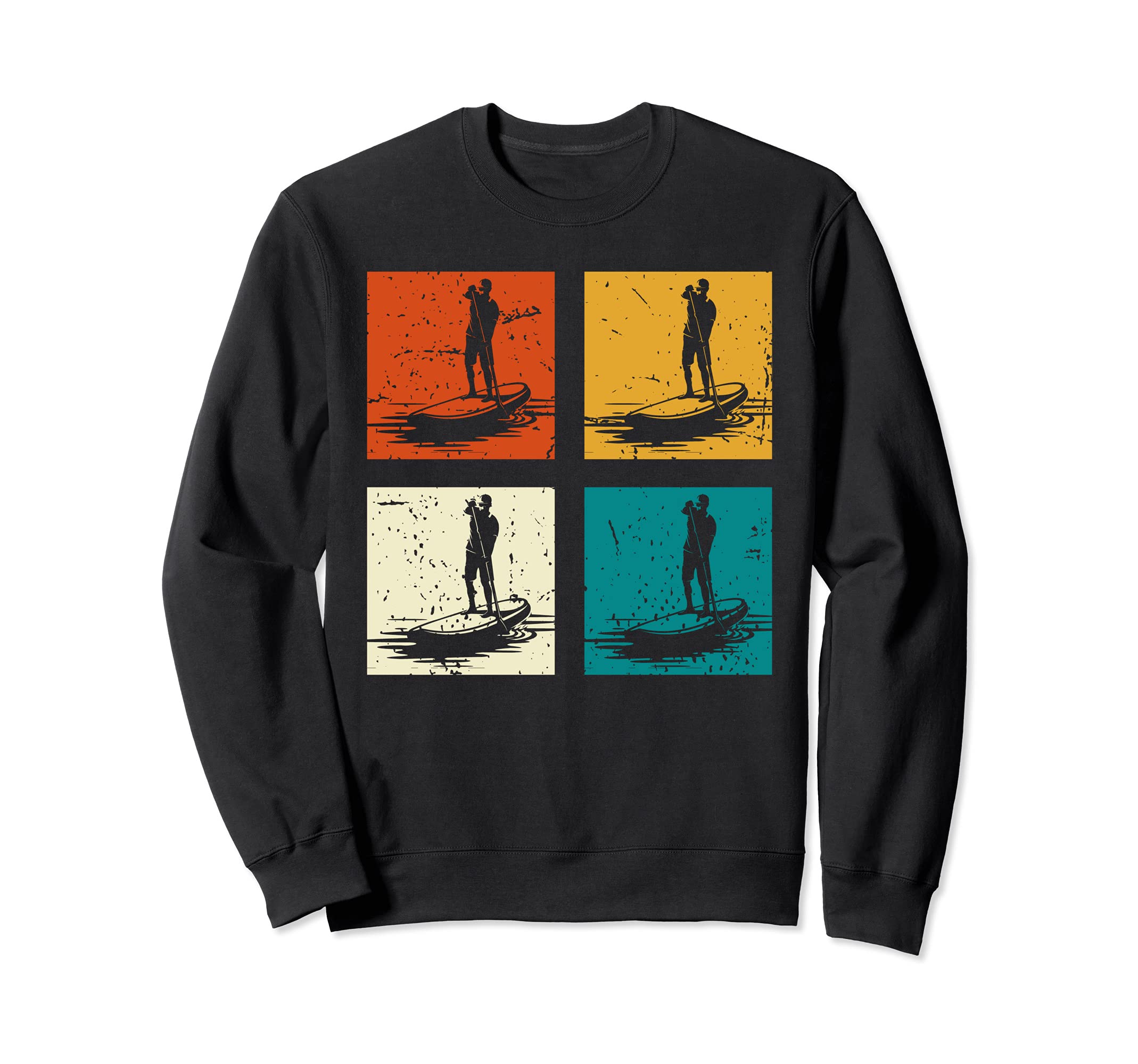 Outdoor Sports Paddleboarder Stand Up Paddling Pop Art SUP Sweatshirt