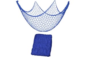 2 PCS Fish Net Decorations,80x40 Inch,Ocean Themed Party Decor Beach,Nautical Wall Hanging Fishing Net for Coastal Bedroom,Ba