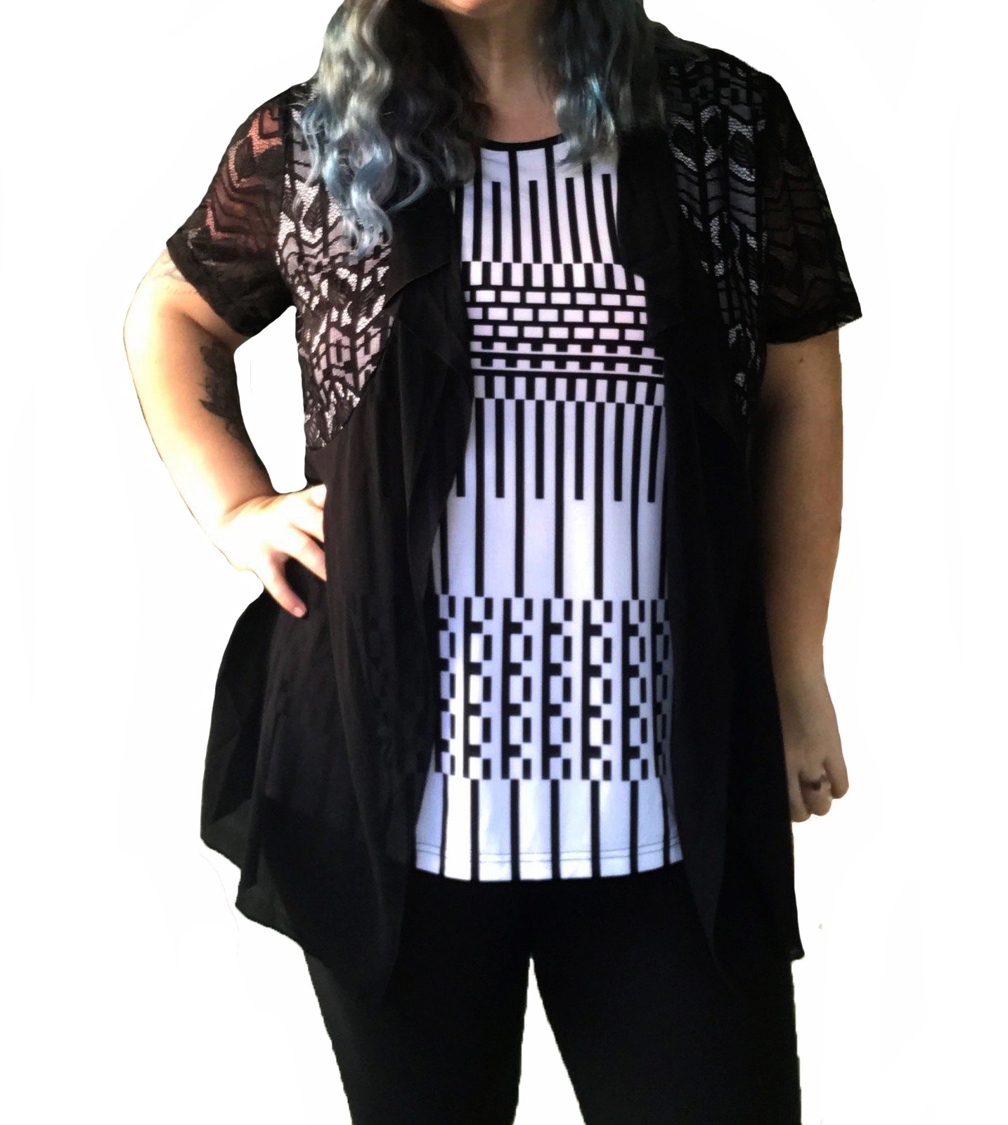 DILANNI Womens Lace Short Sleeve Comfy Tunic Tops for Leggings T-Shirt for Mom